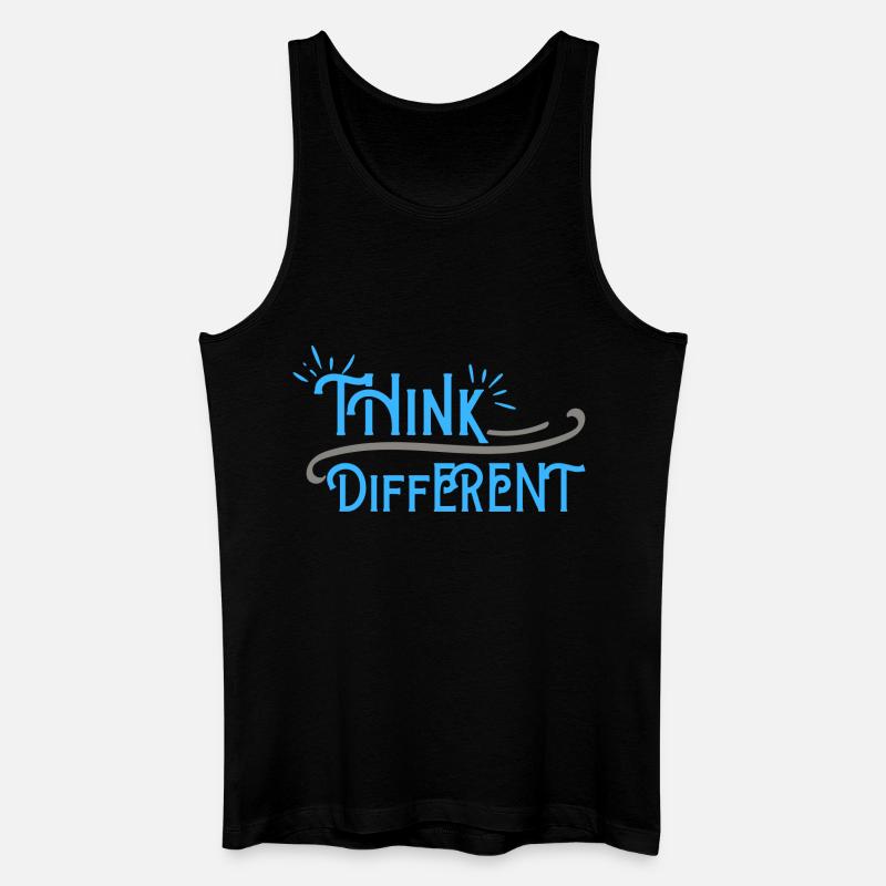 Think Differnet Blue Grey Design - Men’s Organic Tank Top - black