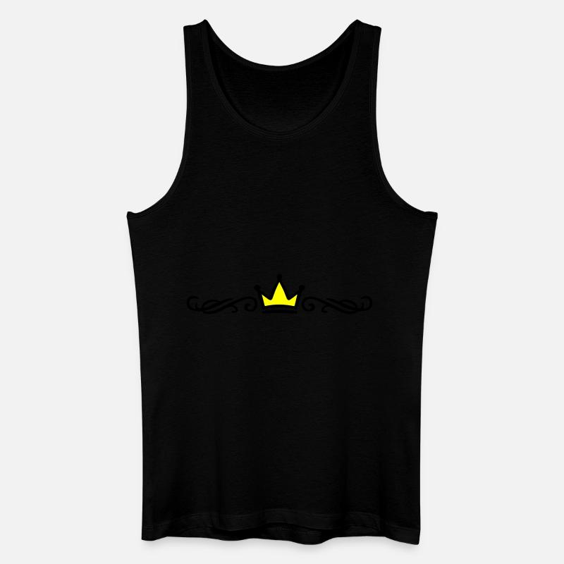 Krone Ornament - Männer Bio Tank Top - Schwarz