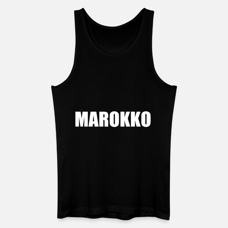 Marokko - Männer Bio Tank Top - Schwarz
