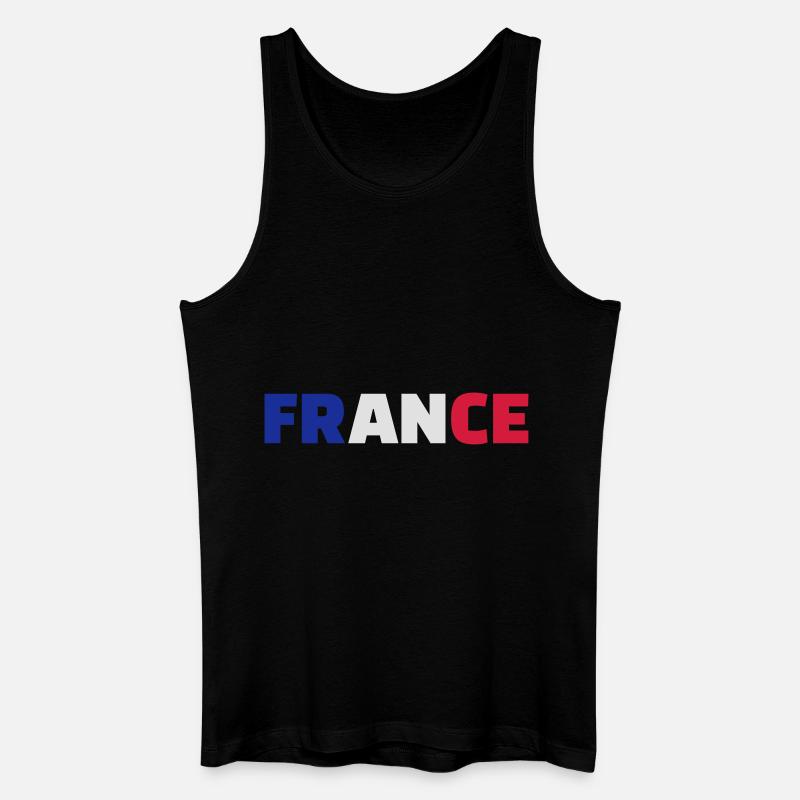 Frankreich - Männer Bio Tank Top - Schwarz