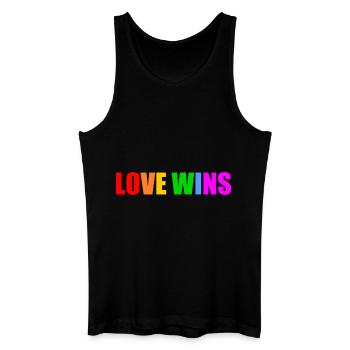Love wins - Männer Bio Tank Top - Schwarz - Vorne