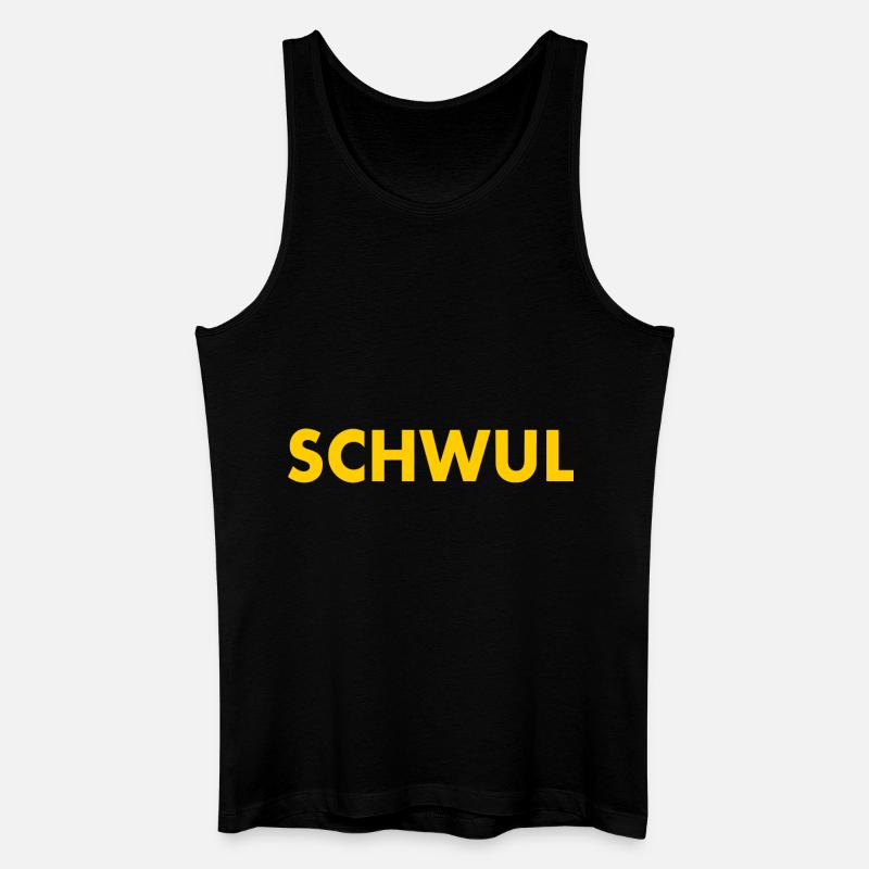 Schwul - Männer Bio Tank Top - Schwarz