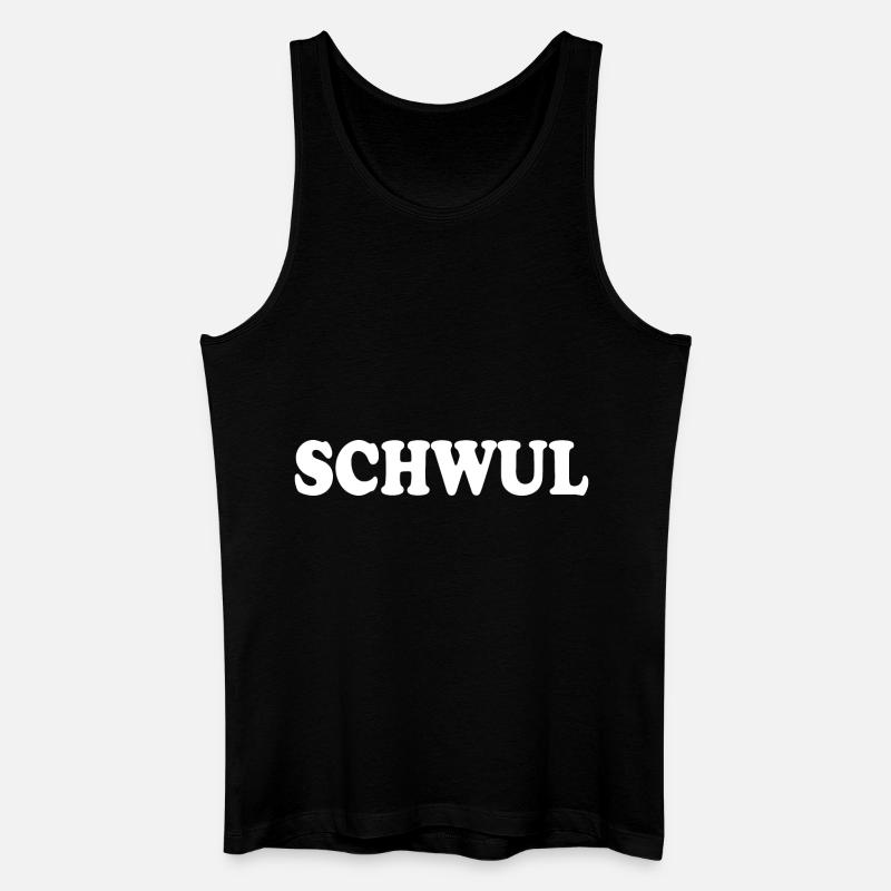 Schwul - Männer Bio Tank Top - Schwarz