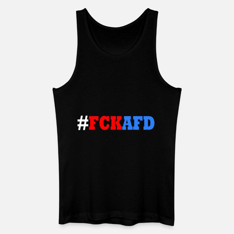 Fck afd - Männer Bio Tank Top - Schwarz