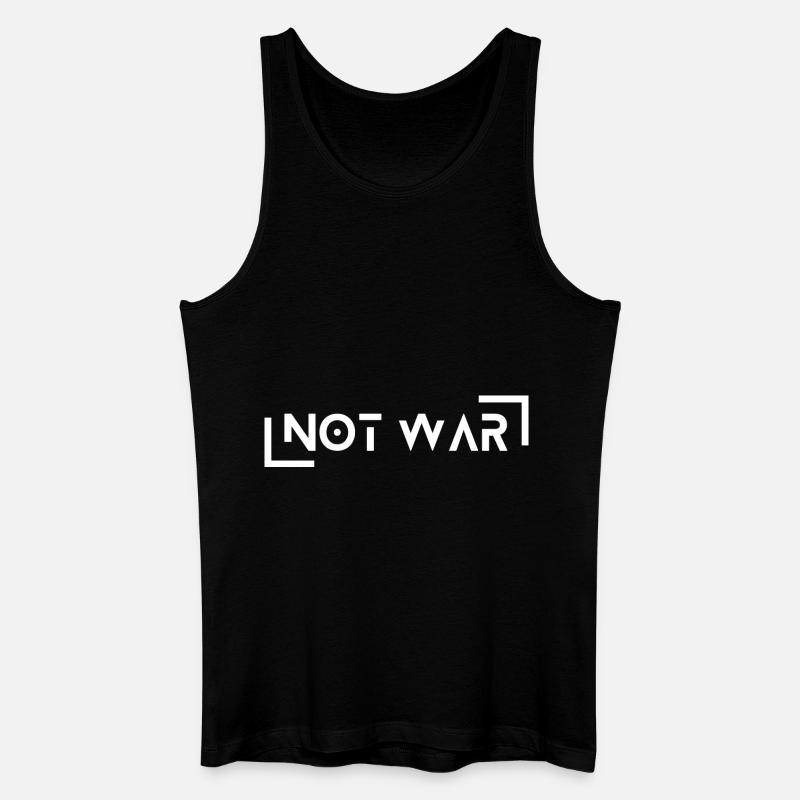 Not War - Männer Bio Tank Top - Schwarz