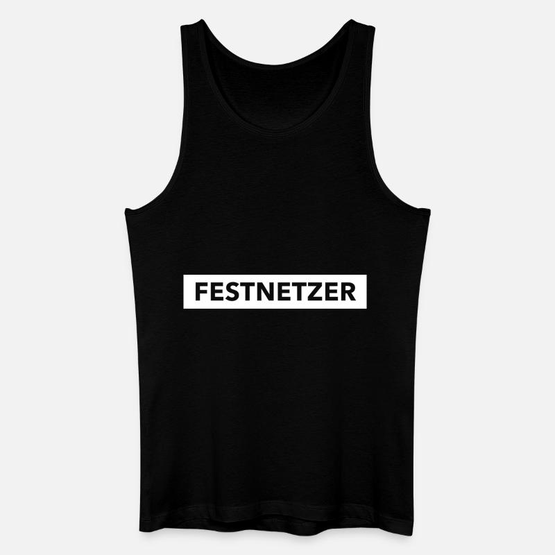 Festnetzer - Männer Bio Tank Top - Schwarz
