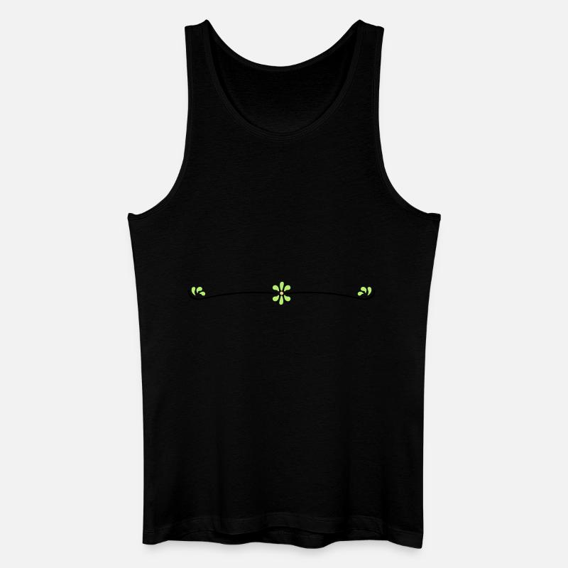 Blumenranke - Männer Bio Tank Top - Schwarz