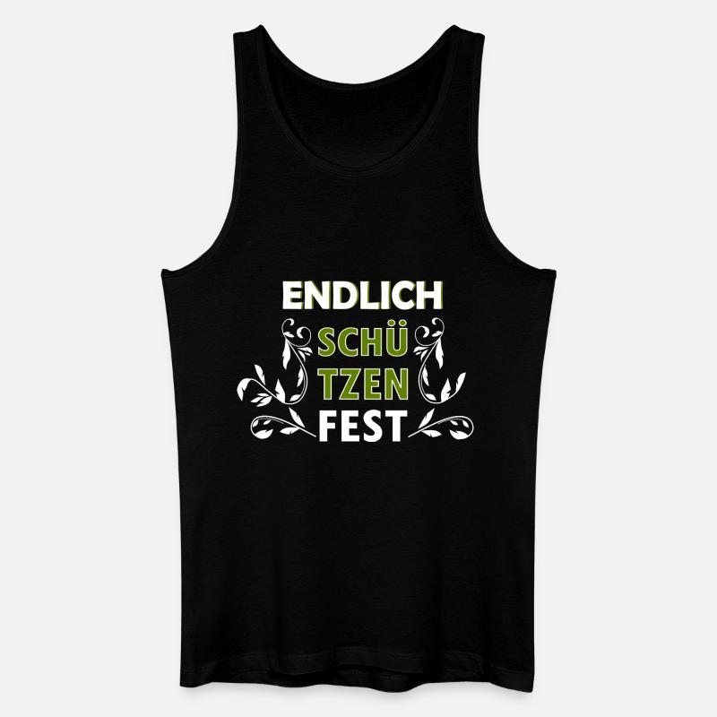Endlich Schützenfest - Männer Bio Tank Top - Schwarz