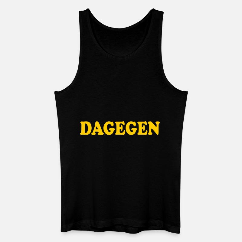 Dagegen - Männer Bio Tank Top - Schwarz