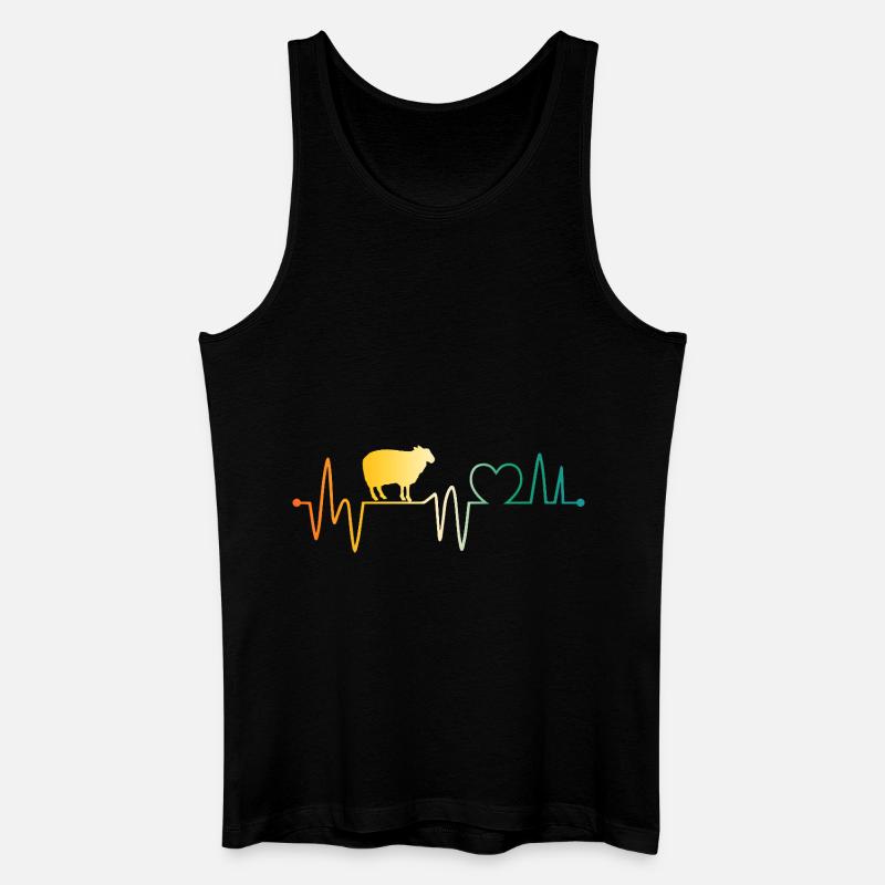 Schäfer Schaf - Männer Bio Tank Top - Schwarz