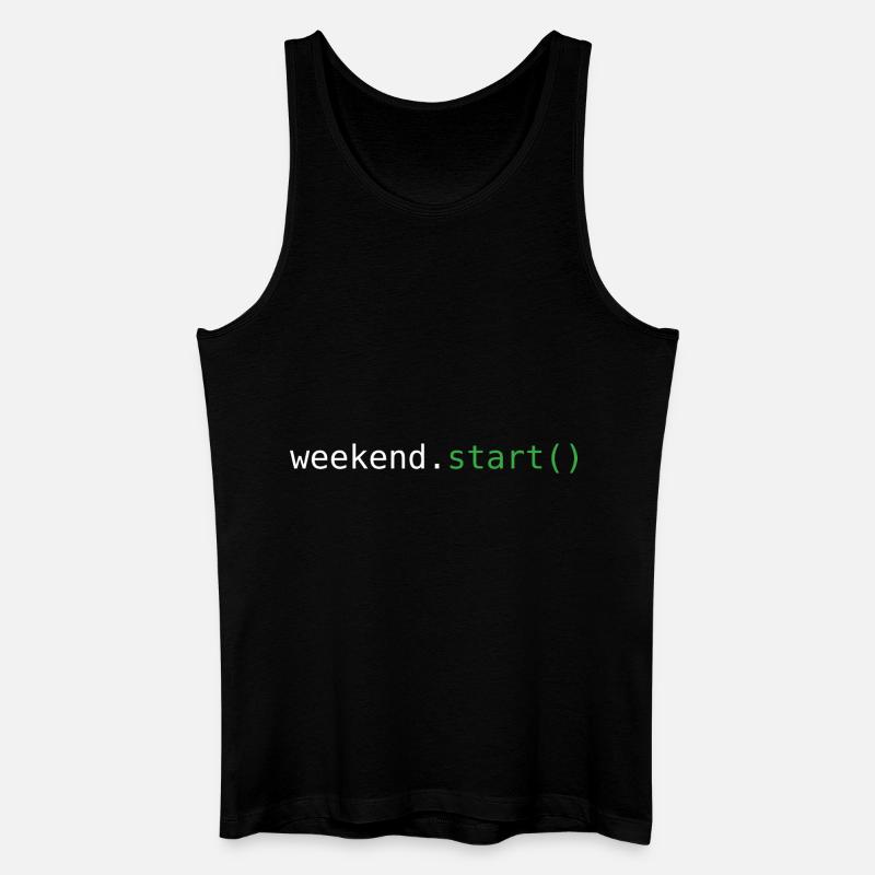 Start ins Wochenende - Männer Bio Tank Top - Schwarz