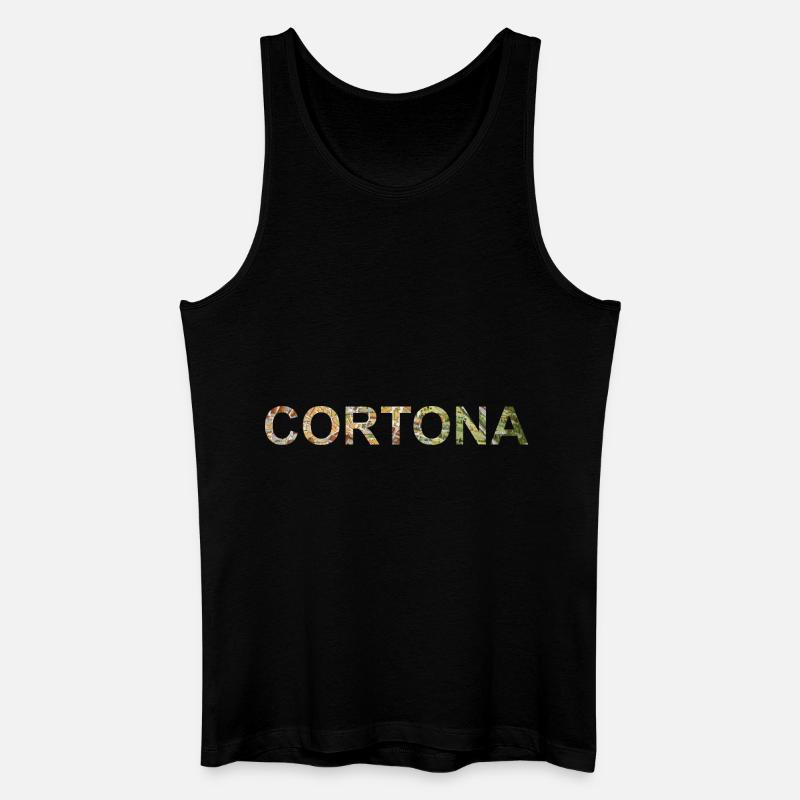 Cortona Mapa - Männer Bio Tank Top - Schwarz