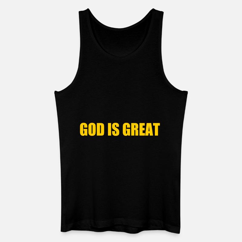 god is great - Männer Bio Tank Top - Schwarz