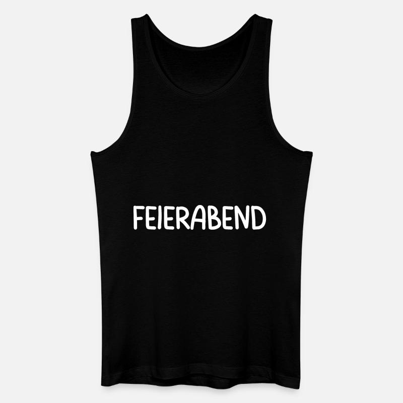 Feierabend Party Feiern Arbeitstier - Männer Bio Tank Top - Schwarz