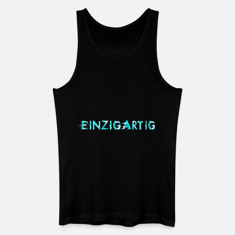 Einzigartig arctic blue - Männer Bio Tank Top - Schwarz