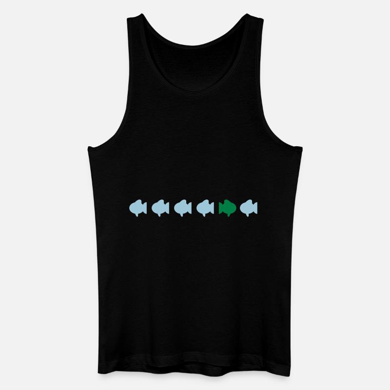 Anderssein Fische - Männer Bio Tank Top - Schwarz