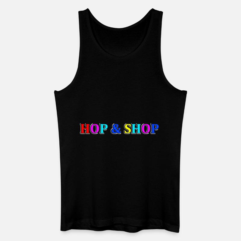 Hüpfen und Einkaufen - Männer Bio Tank Top - Schwarz