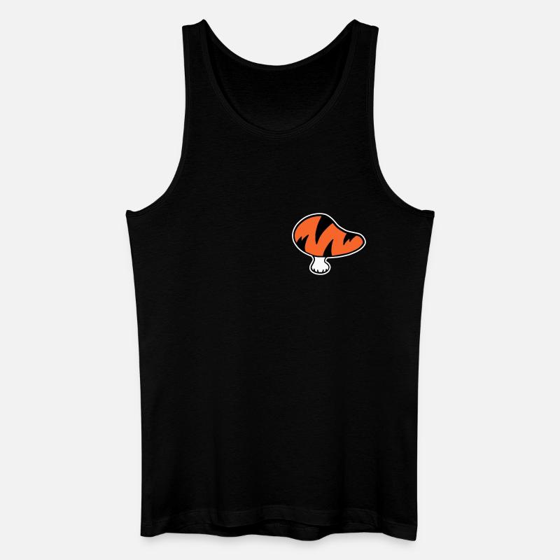 Tiger Mushroom Logo STICK Variant - Men’s Organic Tank Top - black