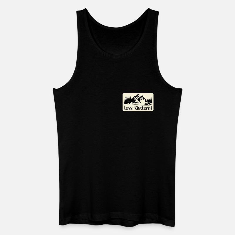 HOBBY KLETTERN BERGE - Männer Bio Tank Top - Schwarz