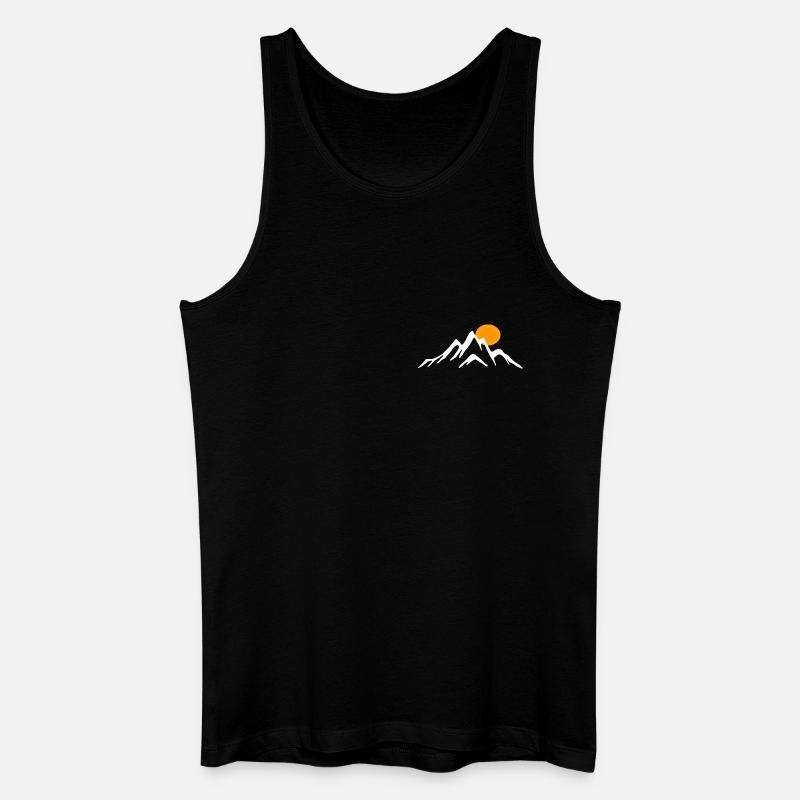 Der berg - Männer Bio Tank Top - Schwarz