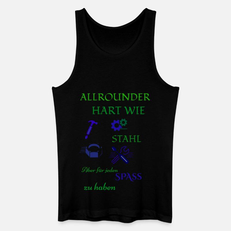 Handwerker Kaffee und Bier - Männer Bio Tank Top - Schwarz