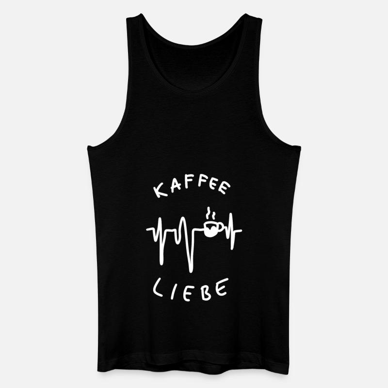 Kaffee Liebe - Männer Bio Tank Top - Schwarz