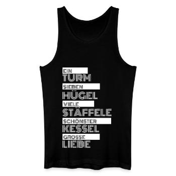ein-turm - Männer Bio Tank Top - Schwarz - Vorne