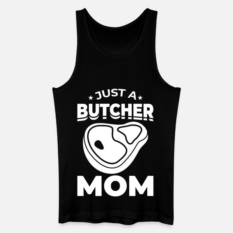 Nur eine Metzger Mutter - Männer Bio Tank Top - Schwarz