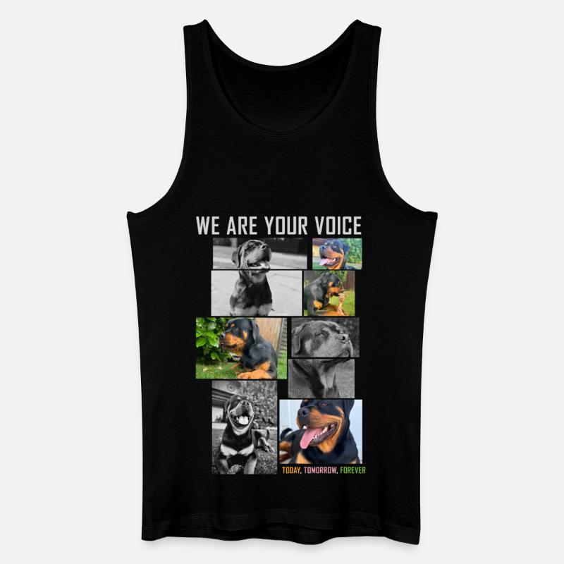 Hundeische Stimme Collage - Männer Bio Tank Top - Schwarz