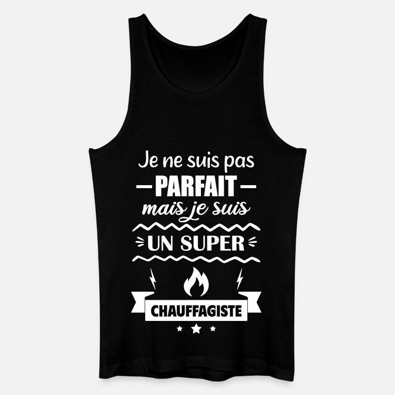 Nicht perfekt, aber großartiger Heizungsbauer - Männer Bio Tank Top - Schwarz