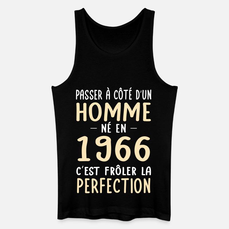 Geboren 1966 – Perfektion nahe - Männer Bio Tank Top - Schwarz