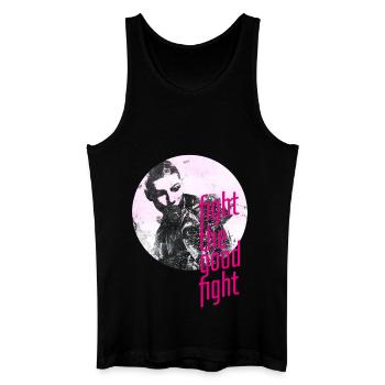 ThinkBick_Fight_the_good_fight_2026_5 - Männer Bio Tank Top - Schwarz - Vorne