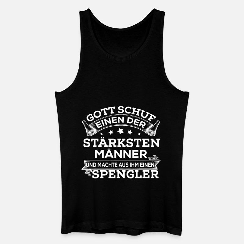 Spengler Handwerker Klempner Cooler Spruch - Männer Bio Tank Top - Schwarz