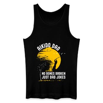 Aikido Papa keine Knochen gebrochen, nur Papa Witze - Männer Bio Tank Top - Schwarz - Vorne
