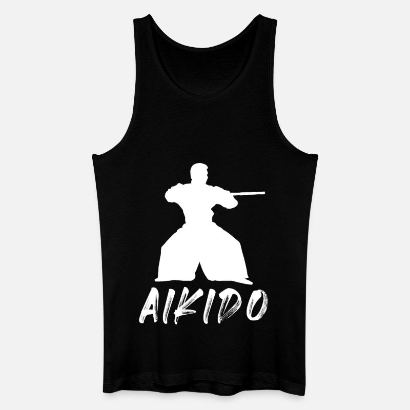 Aikido - Männer Bio Tank Top - Schwarz