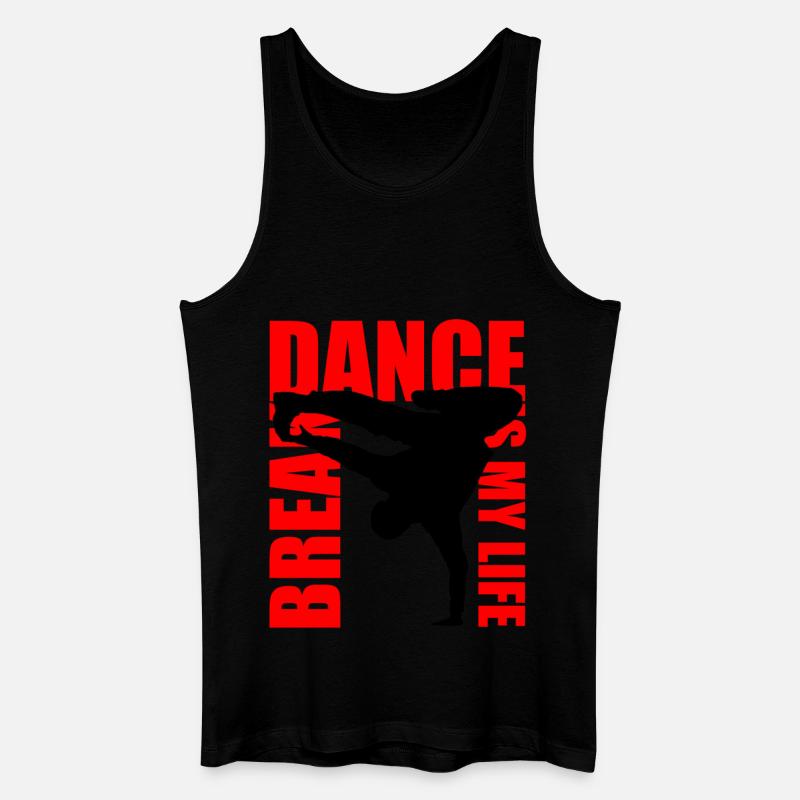 break dance is my life - Männer Bio Tank Top - Schwarz