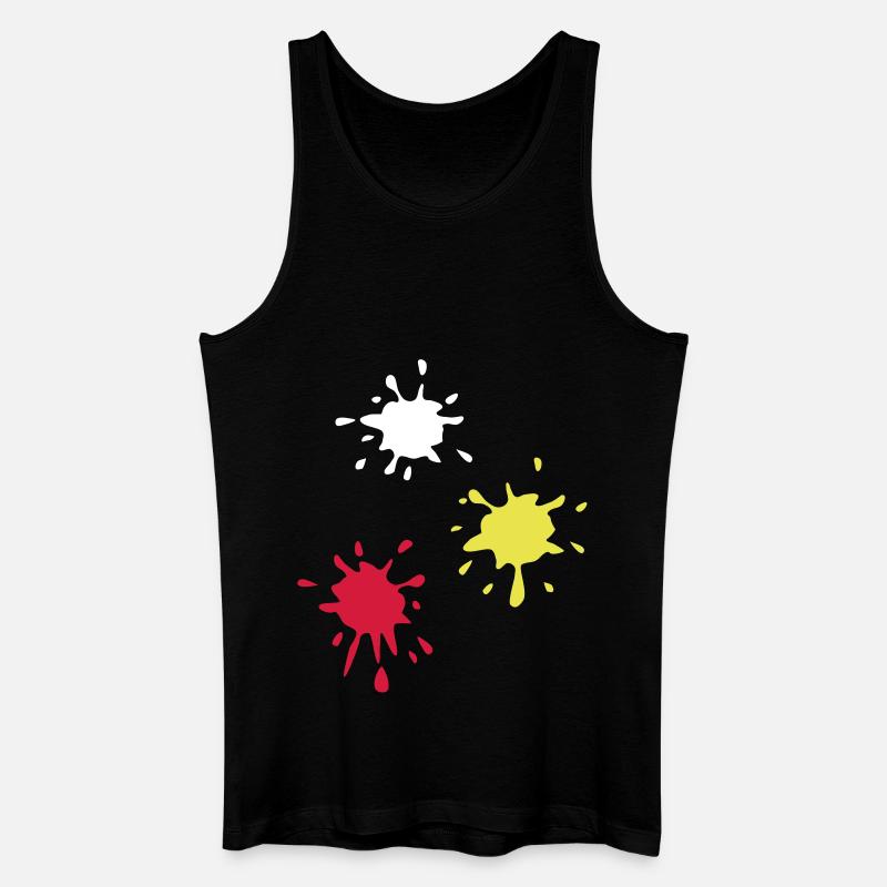 Kunst, Fleck, Paintball - Männer Bio Tank Top - Schwarz