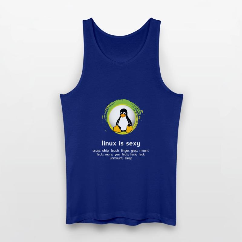 Computer System Pinguin Nerd pc inside code admin Männer Bio Tank Top