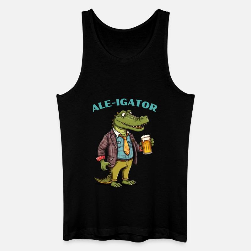 Ale-Igator - Männer Bio Tank Top - Schwarz