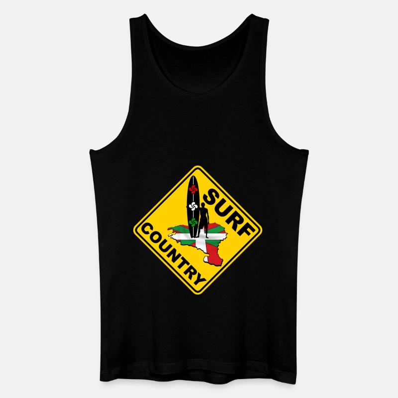 Surfen Euskadi Land - Männer Bio Tank Top - Schwarz