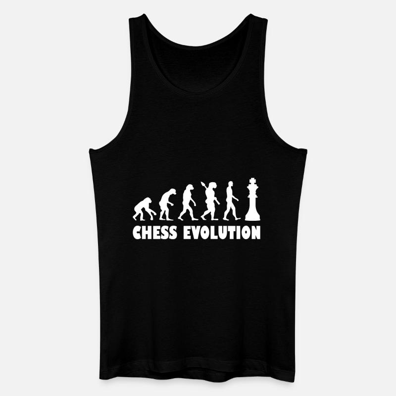 Chess Evolution - White - Men’s Organic Tank Top - black