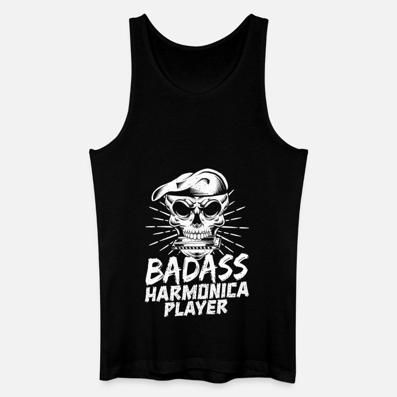 Harmonica Musican Badass Harmonica - Men’s Organic Tank Top - black