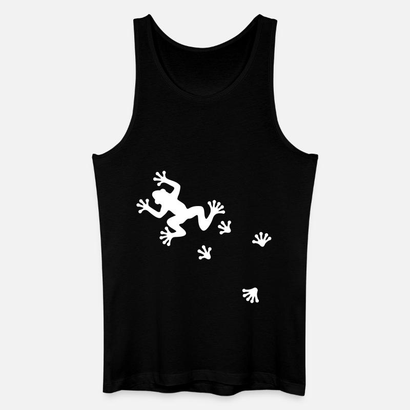 WALKING FROG - Männer Bio Tank Top - Schwarz