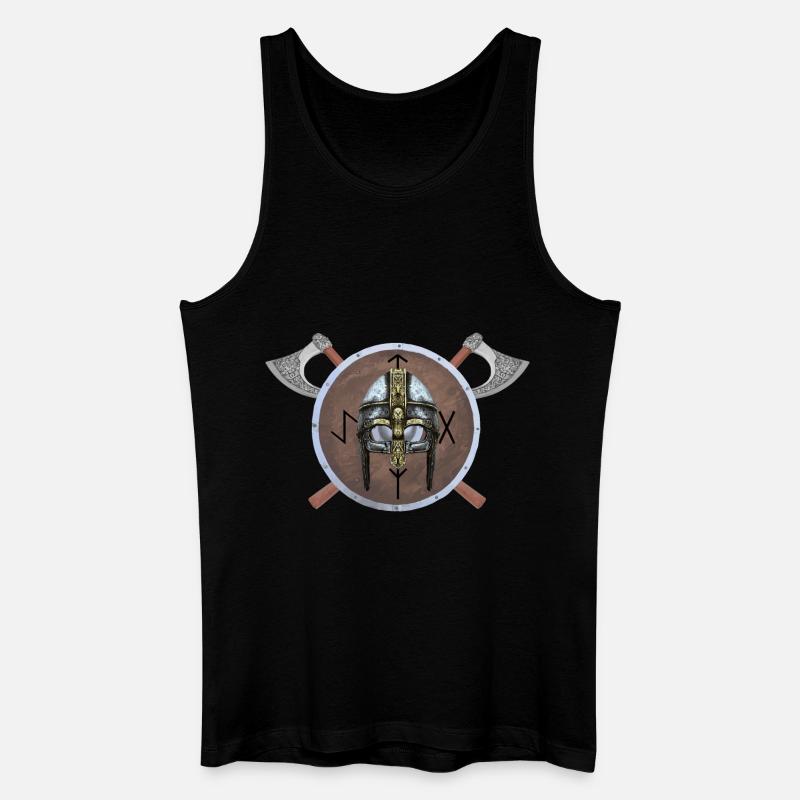 VIKING HELM - Männer Bio Tank Top - Schwarz