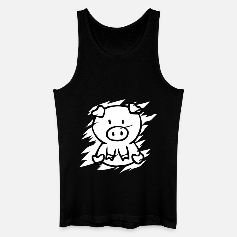 oink - Männer Bio Tank Top - Schwarz