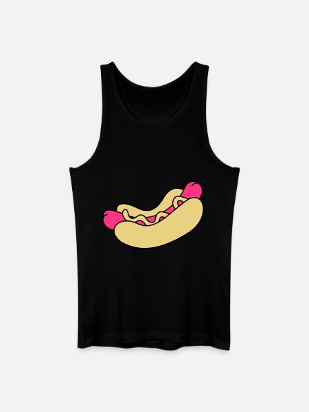 hot dog - Men’s Organic Tank Top - black