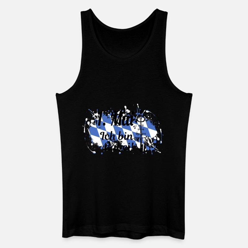 1. Mai - Ich bin dabei! - Männer Bio Tank Top - Schwarz