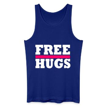 Free Hugs - Men’s Organic Tank Top - royal blue - Front