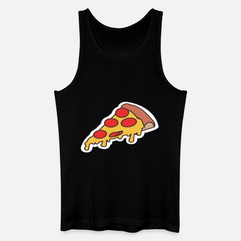 Pizza Pizzastück - Männer Bio Tank Top - Schwarz