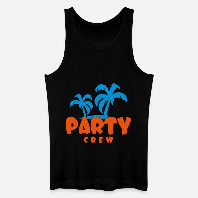Party Crew - Männer Bio Tank Top - Schwarz